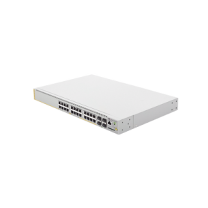 switch poe+ administrable centrecom gs970m, capa 3 de 24 puertos 10/100/1000 mbps + 4 sfp gigabit, 370 w
