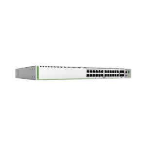 (gs980mx/28) switch stack l3, 24 puertos 10/100/1000 t, 4 puertos sfp+ 10g, fuente de poder fija