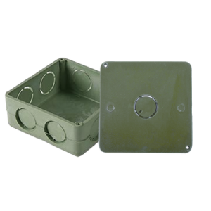 caja cuadrada y tapa de 1" para instalaciones con tubería pvc conduit pesado.