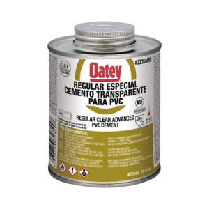 pegamento / cemento claro de 473 ml para tubo conduit pvc pesado.