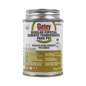 cemento claro de 118 ml para tubo conduit pvc pesado.