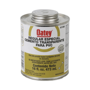 cemento claro de 236 ml para tubo conduit pvc pesado.