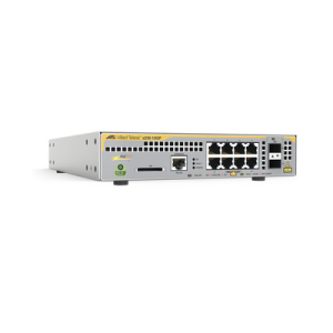 switch poe+ administrable capa 3, 8 puertos 10/100/1000 mbps + 2 sfp gigabit, 124 w