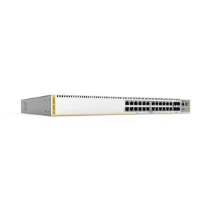 switch inteligente de distribución o core, stackeable, capa 3, 24 x 1000 mbps + 4 x sfp+ 10 g, doble fuente de alimentación redundante