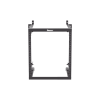 rack panzone® de montaje en pared, de 19in, profundidad ajustable, rieles numerados y roscados #12 24, 12 ur, color negro