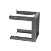 rack panzone® de montaje en pared, de 19in, profundidad ajustable, rieles numerados y roscados #12 24, 12 ur, color negro