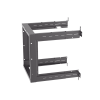 rack panzone® de montaje en pared, de 19in, profundidad ajustable, rieles numerados y roscados #12 24, 12 ur, color negro