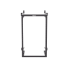 rack panzone® de montaje en pared, de 19in, profundidad ajustable, rieles numerados y roscados #12 24, 18 ur, color negro