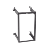 rack panzone® de montaje en pared, de 19in, profundidad ajustable, rieles numerados y roscados #12 24, 18 ur, color negro