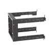 rack panzone® de montaje en pared, de 19in, profundidad ajustable, rieles numerados y roscados #12 24, 9 ur, color negro