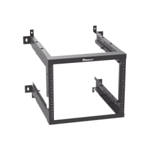 rack panzone® de montaje en pared, de 19in, profundidad ajustable, rieles numerados y roscados #12 24, 9 ur, color negro