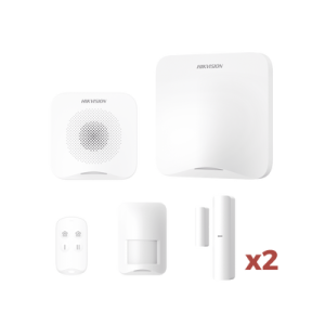 (ax home) kit de alarma ax home / incluye: 1 hub con batería de respaldo / 1 llavero / 1 pir / 2 contactos magnéticos / 1 sirena / wi fi / compatible con hik connect p2p y hik partner pro