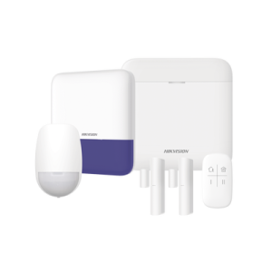 (ax pro) kit de alarma ax pro con gsm (3g/4g) / incluye: 1 hub con bateria de respaldo / 1 sensores pir / 2 contactos magnéticos / 1 control remoto / 1 sirena inalambrica exterior / wifi / compatible con hik connect p2p