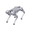 perro robot biónico para inspección / agricultura / reconocimiento de humanos / incluye 1 control remoto / tareas programadas / cámara integrada