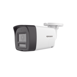 [audio bidireccional + dual light + colorvu] bala turbohd 4k (8 megapixel) / lente 2.8 mm / 30 mts ir exir + 20 mts luz blanca / micrófono y bocina integrado / exterior ip67 / metal / dwdr