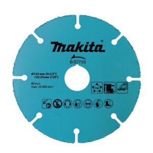 disco de carburo de tugsteno 4 1/2" multi material para esmeriladora, ideal para yeso y epóxicos.
