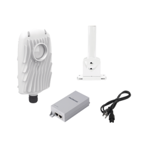 kit de radios b5x, rango de frecuencia extendida (4.9 a 6.4 ghz), incluye inyector poe50v, cable de alimentación y montaje universal para tubo o poste o mástil