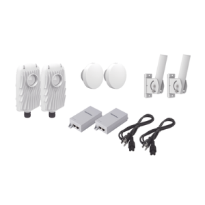 kit de 2 radios b5x con 2 antenas de (12 dbi), rango de frecuencia extendida (4.9 a 6.4 ghz), incluye inyector poe, cable de alimentación y 2 fleximount xl para alineación, distancia de hasta 2 km
