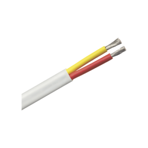 rollo de cable plano grado marino calibre 8, de 2 conductores (rojo y amarillo) de 500 pies (152.4 m).