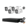 kit turbohd 1080p / dvr 4 canales / 4 cámaras bala colorvu con microfono integrado / fuente de poder / accesorios de instalación