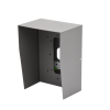 cubierta industrial para montaje de porteros ip fanvil y grandstream, pintura electrostática color gris.