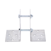 base multiposición para postes de paso o esquina en cercos electricos 100% acero galvanizado.