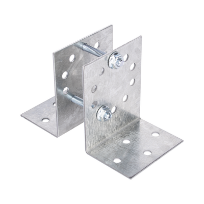 base multiposición para postes de paso o esquina en cercos electricos 100% acero galvanizado. base multiposición para postes de paso o esquina en cercos electricos 100% acero galvanizado.
