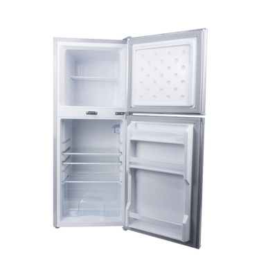 refrigerador combinado solar de 105l (3.7 ft3) 12/24v, solución todo en uno para aplicaciones aisladas y eficiencia energética. refrigerador combinado solar de 105l (3.7 ft3) 12/24v, solución todo en uno para aplicaciones aisladas y eficiencia energética.