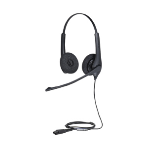 jabra biz 1500 duo, auricular profesional con cancelación de ruido, ideal para contact center con conexión qd (1519 0157)