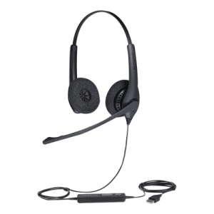 jabra biz 1500 duo, auricular profesional con cancelación de ruido, ideal para contact center con conexión usb (1559 0159)