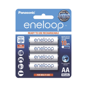 batería recargable aa 1.2v eneloop / ni hm / paquete de 4 baterías