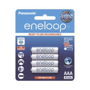 batería recargable aaa 1.2v eneloop / ni hm / paquete de 4 baterías