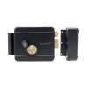 cerradura eléctrica con botón de salida / incluye llave / exterior / derecha / color negro