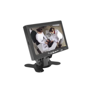 monitor 7" tft lcd ideal para colocar en vehículos o dvr/nvr. entradas de video hdmi, vga y rca (cvbs)