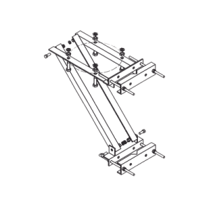 soporte lateral universal para balizas / ajuste de patas 7/8" a 10 3/8" / material galvanizado en caliente / compatible balizas l 864 y l 865 / círculo de pernos 13 1/4" / astm a325