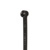 cincho de nylon 6.6 dome top®, con lengüeta de bloqueo de acero inoxidable, 203 mm largo x 4.7mm ancho, color negro, exterior resistente a rayos uv, paquete de 100pz