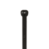 cincho de nylon 6.6 dome top®, con lengüeta de bloqueo de acero inoxidable, 203 mm largo x 4.7mm ancho, color negro, exterior resistente a rayos uv, paquete de 100pz