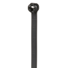 cincho de nylon 6.6 dome top®, con lengüeta de bloqueo de acero inoxidable, 203 mm largo x 4.7mm ancho, color negro, exterior resistente a rayos uv, paquete de 1000pz