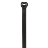 cincho de nylon 6.6 dome top®, con lengüeta de bloqueo de acero inoxidable, 203 mm largo x 4.7mm ancho, color negro, exterior resistente a rayos uv, paquete de 1000pz