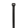 cincho de nylon 6.6 dome top®, con lengüeta de bloqueo de acero inoxidable, 305 mm largo x 4.7mm ancho, color negro, exterior resistente a rayos uv, paquete de 1000pz