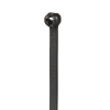 cincho de nylon 6.6 dome top®, con lengüeta de bloqueo de acero inoxidable, 305 mm largo x 4.7mm ancho, color negro, exterior resistente a rayos uv, paquete de 1000pz