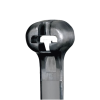 cincho de nylon 6.6 dome top®, con lengüeta de bloqueo de acero inoxidable, 305 mm largo x 4.7mm ancho, color negro, exterior resistente a rayos uv, paquete de 1000pz