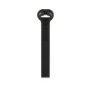 cincho dome top nylon 6.6, 378mm largo x 7mm ancho, color negro. paquete de 250 piezas