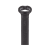 cincho de nylon 6.6 dome top®, con lengüeta de bloqueo de acero inoxidable, 620 mm largo x 7mm ancho, color negro, exterior resistente a rayos uv, paquete de 100pz