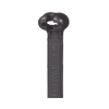 cincho de nylon 6.6 dome top®, con lengüeta de bloqueo de acero inoxidable, 620 mm largo x 7mm ancho, color negro, exterior resistente a rayos uv, paquete de 100pz