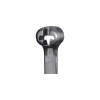 cincho de nylon 6.6 dome top®, con lengüeta de bloqueo de acero inoxidable, 620 mm largo x 7mm ancho, color negro, exterior resistente a rayos uv, paquete de 100pz