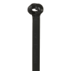 cincho de nylon 6.6 dome top®, con lengüeta de bloqueo de acero inoxidable, 780 mm largo x 7mm ancho, color negro, exterior resistente a rayos uv, paquete de 100pz