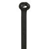 cincho de nylon 6.6 dome top®, con lengüeta de bloqueo de acero inoxidable, 780 mm largo x 7mm ancho, color negro, exterior resistente a rayos uv, paquete de 100pz