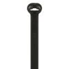 cincho de nylon 6.6 dome top®, con lengüeta de bloqueo de acero inoxidable, 780 mm largo x 7mm ancho, color negro, exterior resistente a rayos uv, paquete de 100pz