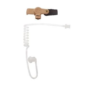 adaptador beige con transductor de voz (auricular o earphone).